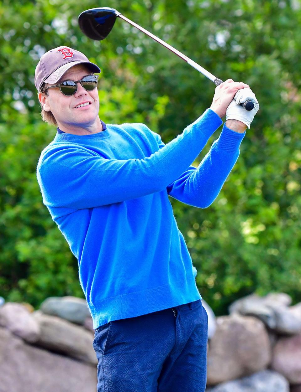 <p>Sweden's Prince Daniel enjoys a little R&R, playing in the Victoria golf tournament at the Ekerum golf resort in Borgholm, Sweden, on Monday.</p>