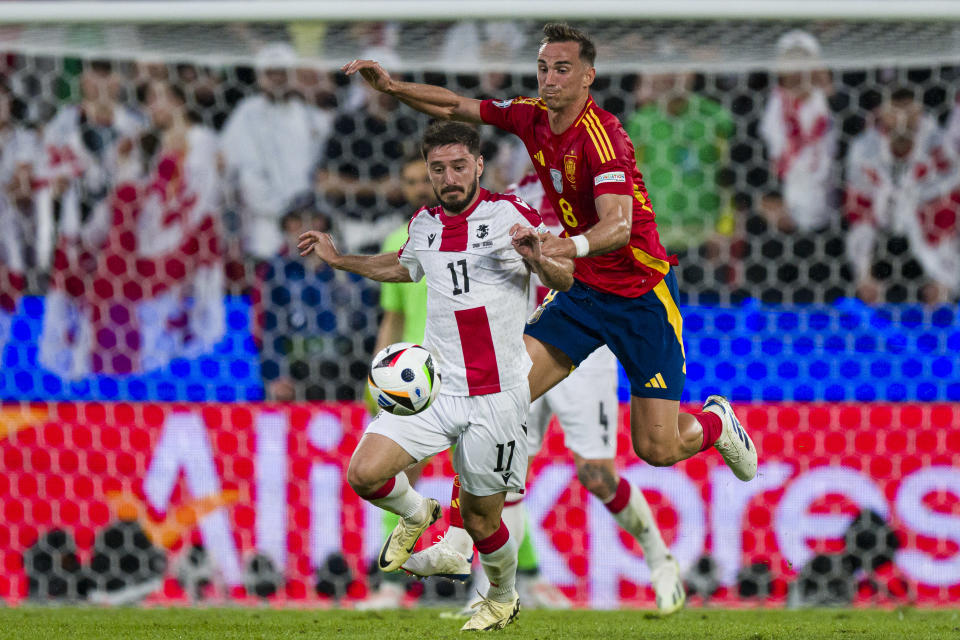 Fabián Ruiz （紅衣）將率領西班牙挑戰隊史歐洲盃第4冠。(Photo by Marcio Machado/Eurasia Sport Images/Getty Images)