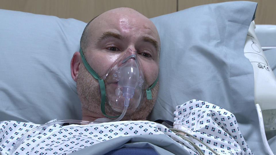 FROM ITV

STRICT EMBARGO -  No Use Before Tuesday 18th January 2022

Coronation Street - Ep 10544

Monday 24th January 2022 - 1st Ep

As the anaesthetic takes effect, Tim Metcalfe [JOE DUTTINE] hears a commotion in the hospital corridor as Sally Metcalfe [SALLY DYNEVOR] is arrested by a police officer.

Picture contact - David.crook@itv.com

This photograph is (C) ITV Plc and can only be reproduced for editorial purposes directly in connection with the programme or event mentioned above, or ITV plc. Once made available by ITV plc Picture Desk, this photograph can be reproduced once only up until the transmission [TX] date and no reproduction fee will be charged. Any subsequent usage may incur a fee. This photograph must not be manipulated [excluding basic cropping] in a manner which alters the visual appearance of the person photographed deemed detrimental or inappropriate by ITV plc Picture Desk. This photograph must not be syndicated to any other company, publication or website, or permanently archived, without the express written permission of ITV Picture Desk. Full Terms and conditions are available on  www.itv.com/presscentre/itvpictures/terms
