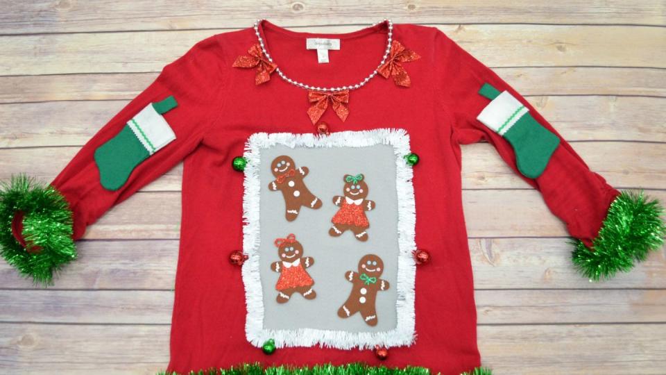 diy ugly christmas sweater ideas gingerbread men