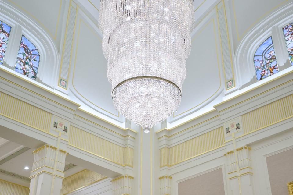 Th celestial room in the Orem Utah Temple.  