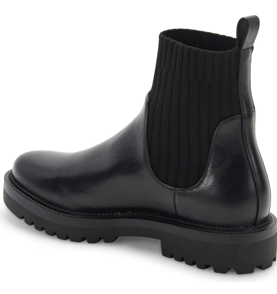 Blondo Hallie Waterproof Bootie in black leather (photo via Nordstrom)