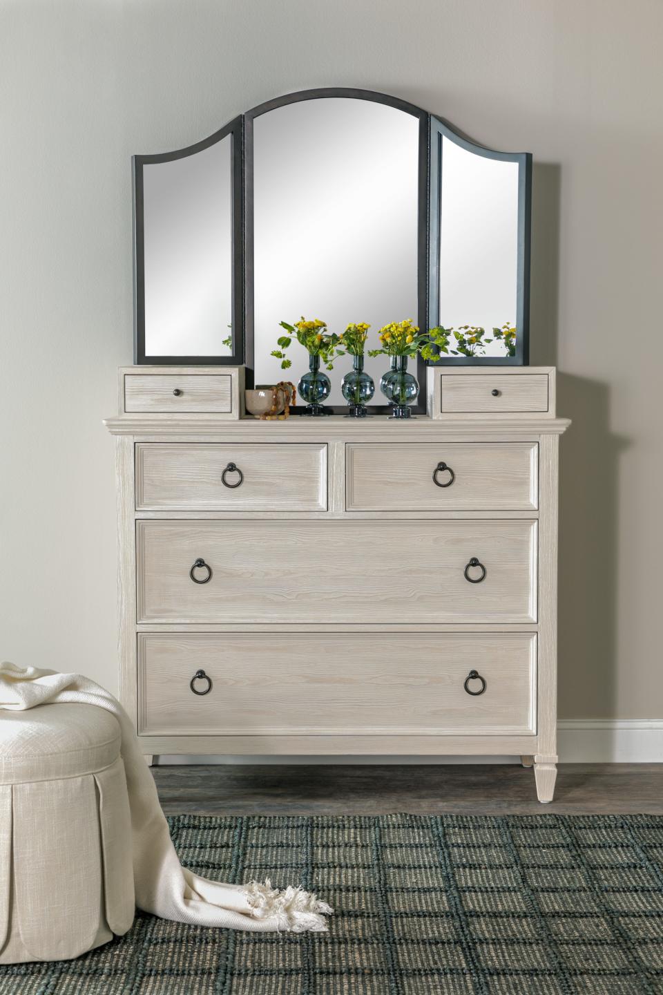 The Morning Glory Vanity is part of the Newstalgia collection for Universal Furniture.