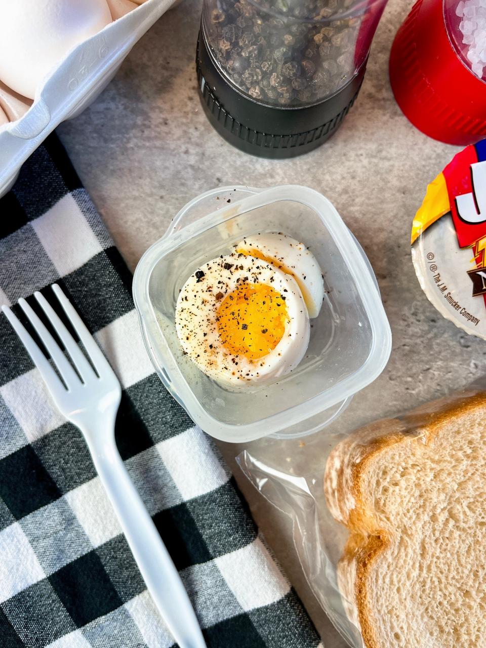 A simple egg is a great source of protein to add to any lunch.