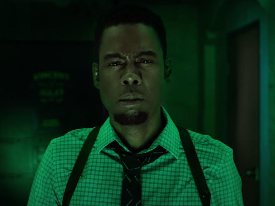 For oddly extended periods of time, we watch Zeke (Chris Rock) in ‘detective mode’, as he furrows his brow and narrows his eyes so that you can almost see the cartoon gears whirring inside his brainLionsgate