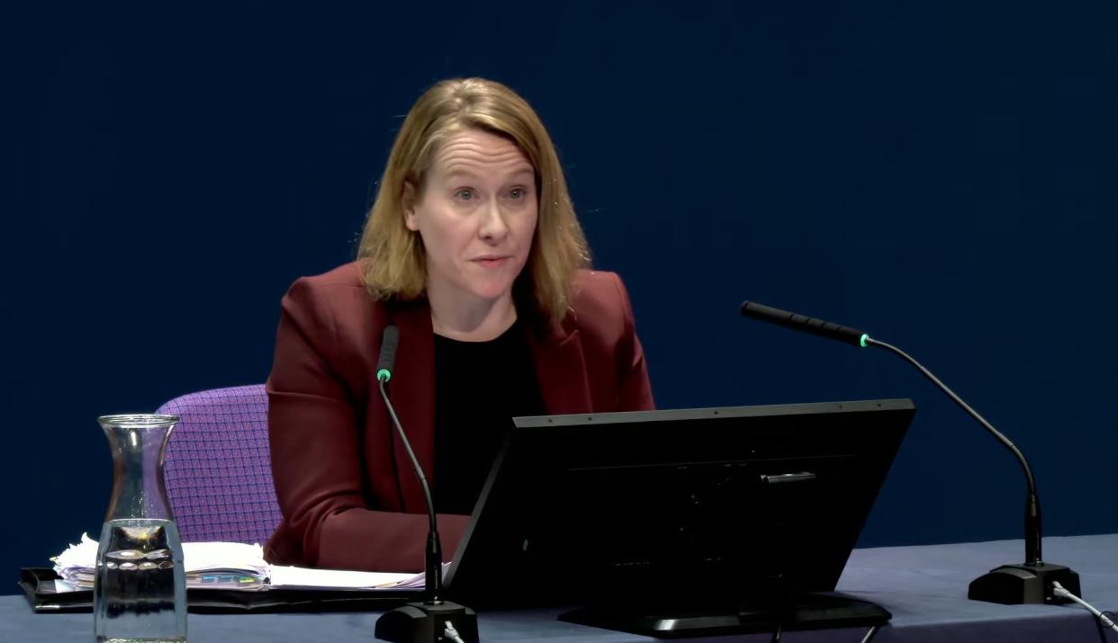 Liz Lloyd, who served as chief of staff to Nicola Sturgeon, gave evidence to the UK Covid-19 Inquiry (UK Covid-19 Inquiry/PA)