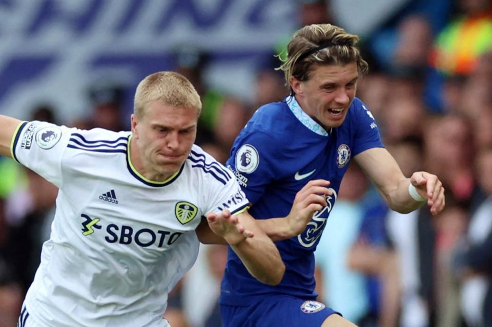 Conor Gallagher made his full Chelsea debut at Elland Road (REUTERS)