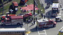 <p>Screengrab of the scene of a shooting at the Marjory Stoneman Douglas High School in Parkland, Fla., Feb. 14, 2018. (Photo: LocalABC10) </p>