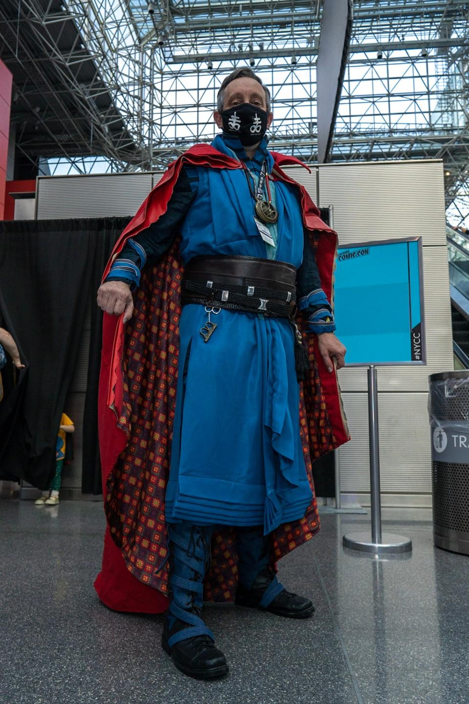 A cosplayer dressed as Doctor Strange at New York Comic Con 2021.