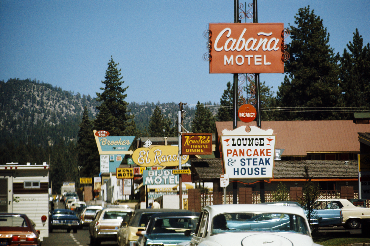 The Cabana Motel in South Lake Tahoe, California, August 1974.