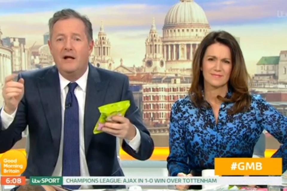 Piers Morgan and Susanna Reid discussing Percy Pigs on Good Morning Britain (ITV / Good Morning Britain)