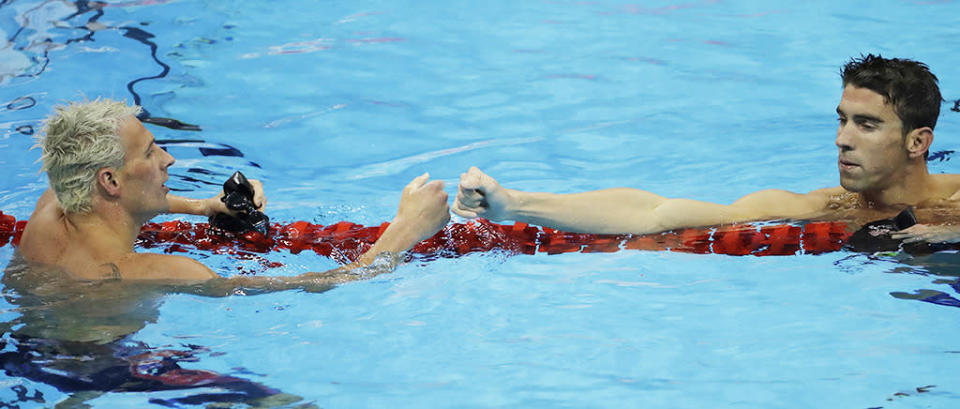 They go one-two in the 200m IM semifinal, securing side-by-side lanes in Thursday’s final. (Credit: AP Photo)