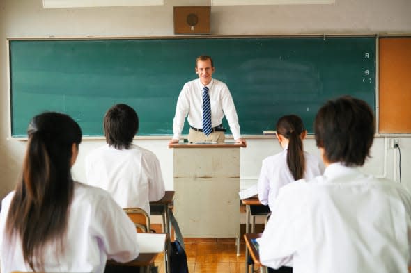 Teacher with Students