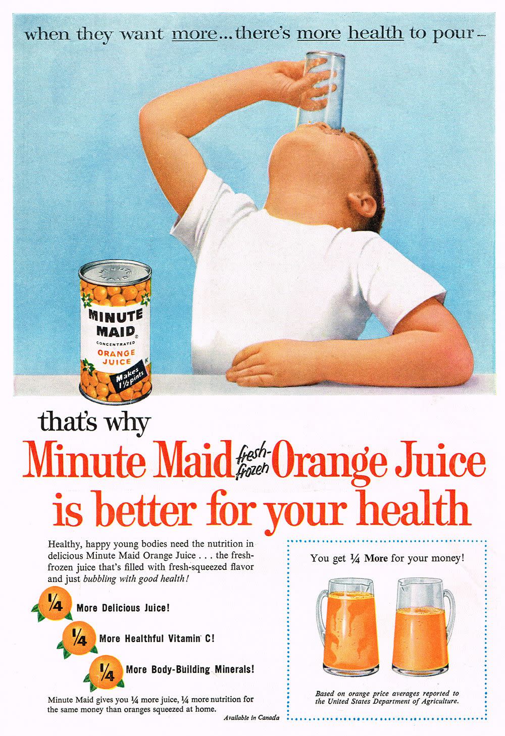 Vintage Ad #2,080: Minute Maid is Better for Your Health