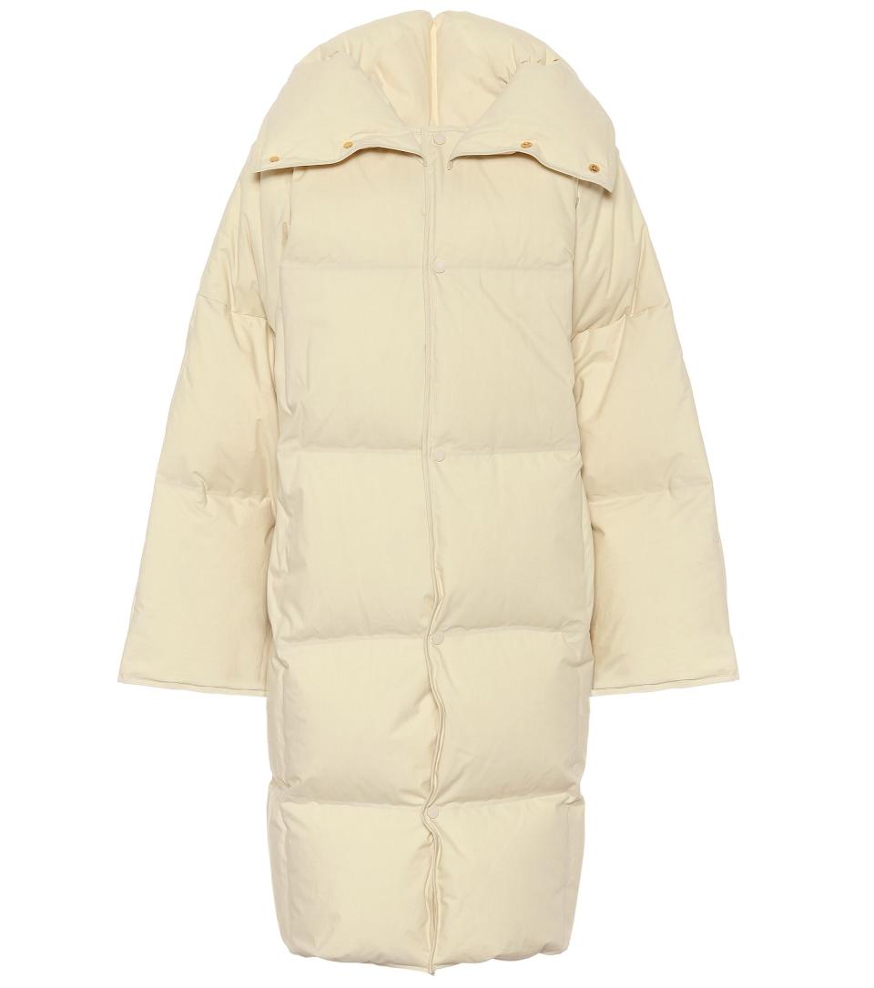 Quilted cotton down puffer coat