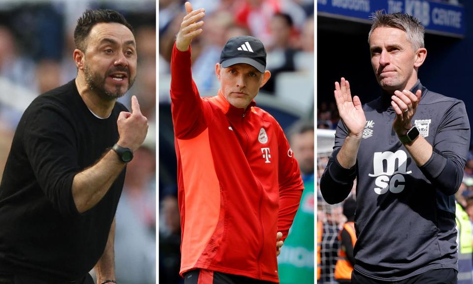 <span>Left to right: Roberto De Zerbi, Thomas Tuchel and Kieran McKenna are all in-demand.</span><span>Composite: Action Images/Reuters; EPA; Tom Jenkins/The Guardian</span>