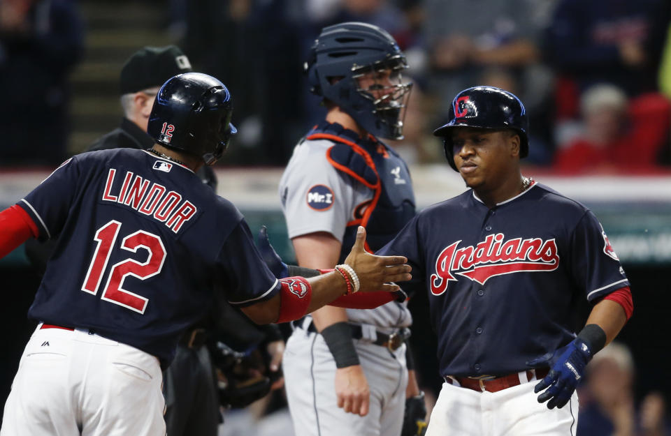 The Indians are co-favorites to win the World Series in the latest odds from Bovada. (AP)