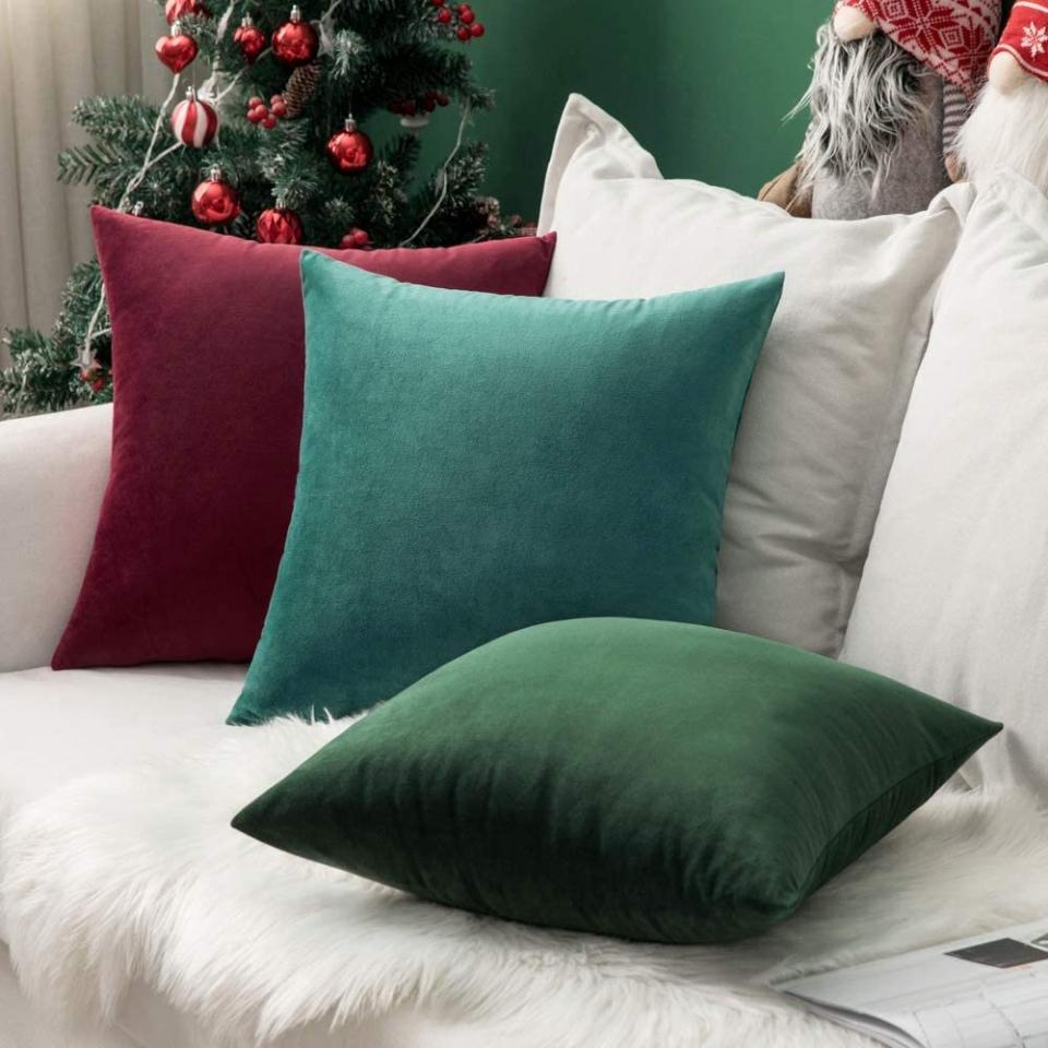 velvet pillow covers