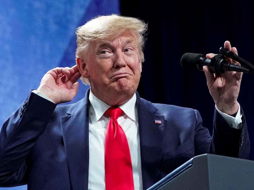 Donald Trump speaking at the American Farm Bureau Federation Annual Convention and Trade Show in Austin, Texas, on 19 January 2020: Kevin Lamarque/Reuters