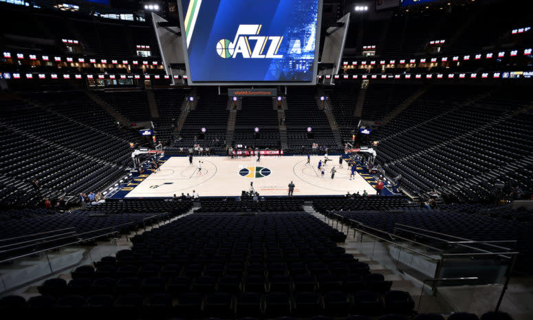 A general view of the Utah Jazz' stadium.