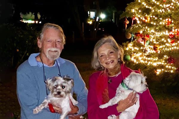 Author Alice Bingham Gorman and her partner together for Christmas