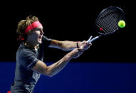 Tennis - ATP 500 - Basel Open - St. Jakobshalle, Basel, Switzerland - October 27, 2018 Germany's Alexander Zverev in action during his semi final match against Romania's Marius Copil REUTERS/Moritz Hager