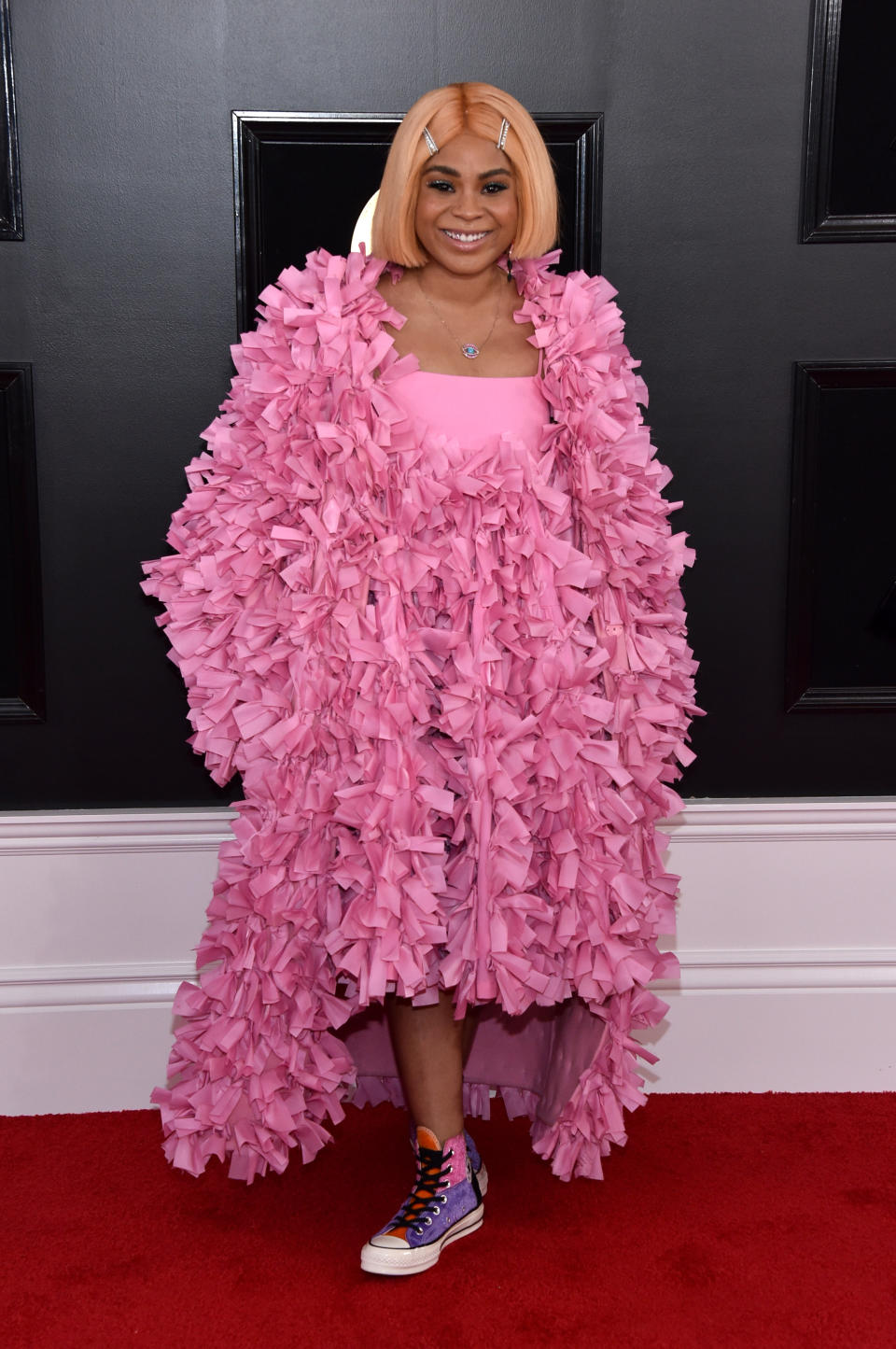 <p>Tayla Parx, obviamente, también entró en la lista de las peor vestidas de los Grammy. (Foto: John Shearer / Getty Images). </p>