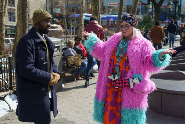 <p>Universal Pictures</p> Paapa Essiedu and Melissa McCarthy star in the upcoming holiday movie 'Genie'