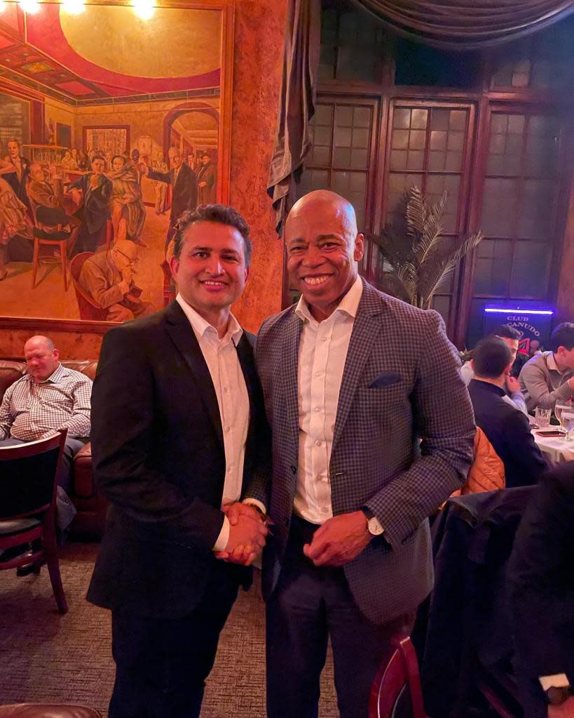 Mayor Adams pictured at Club Macanudo. Instagram/clubmacanudonyc