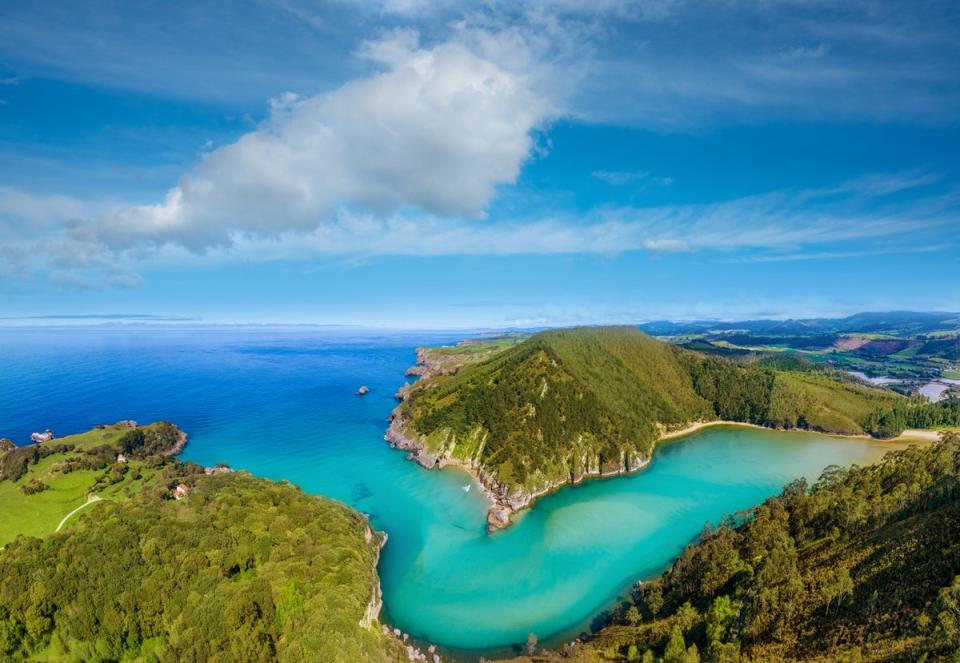 The estuary of the Ria Tina Mayor runs across the border of Asturias and Cantabria (Getty Images)