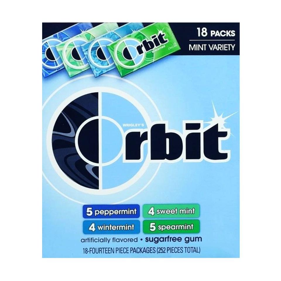 Orbit Mint Sugarfree Gum Variety Box, 18 Packs