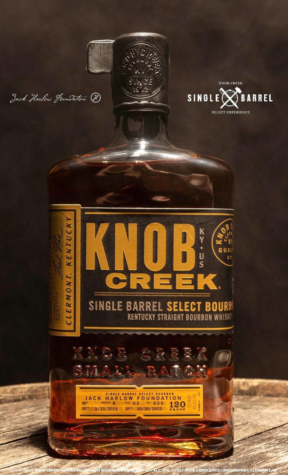 The Knob Creek Single Barrel selected for the Jack Harlow Foundation will be on sale in Lexington and nearby Central Kentucky locations on Dec. 3.