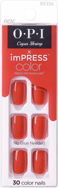 15) Kiss Cajun Shrimp imPRESS Color X OPI Press-On Manicure
