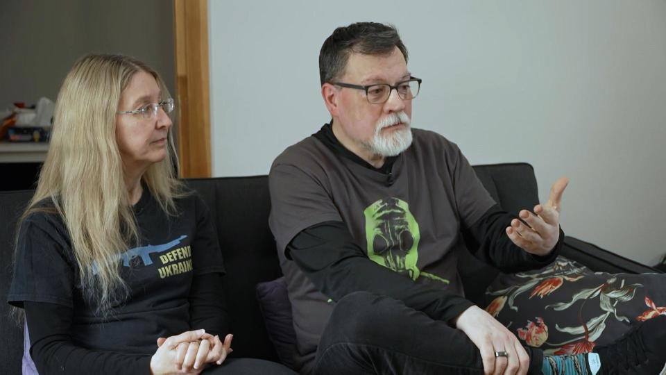 Ulana and Marko Suprun speak with CBS News at their home in Kyiv, Ukraine. / Credit: CBS News