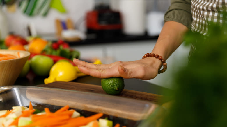 lime rolled on counter