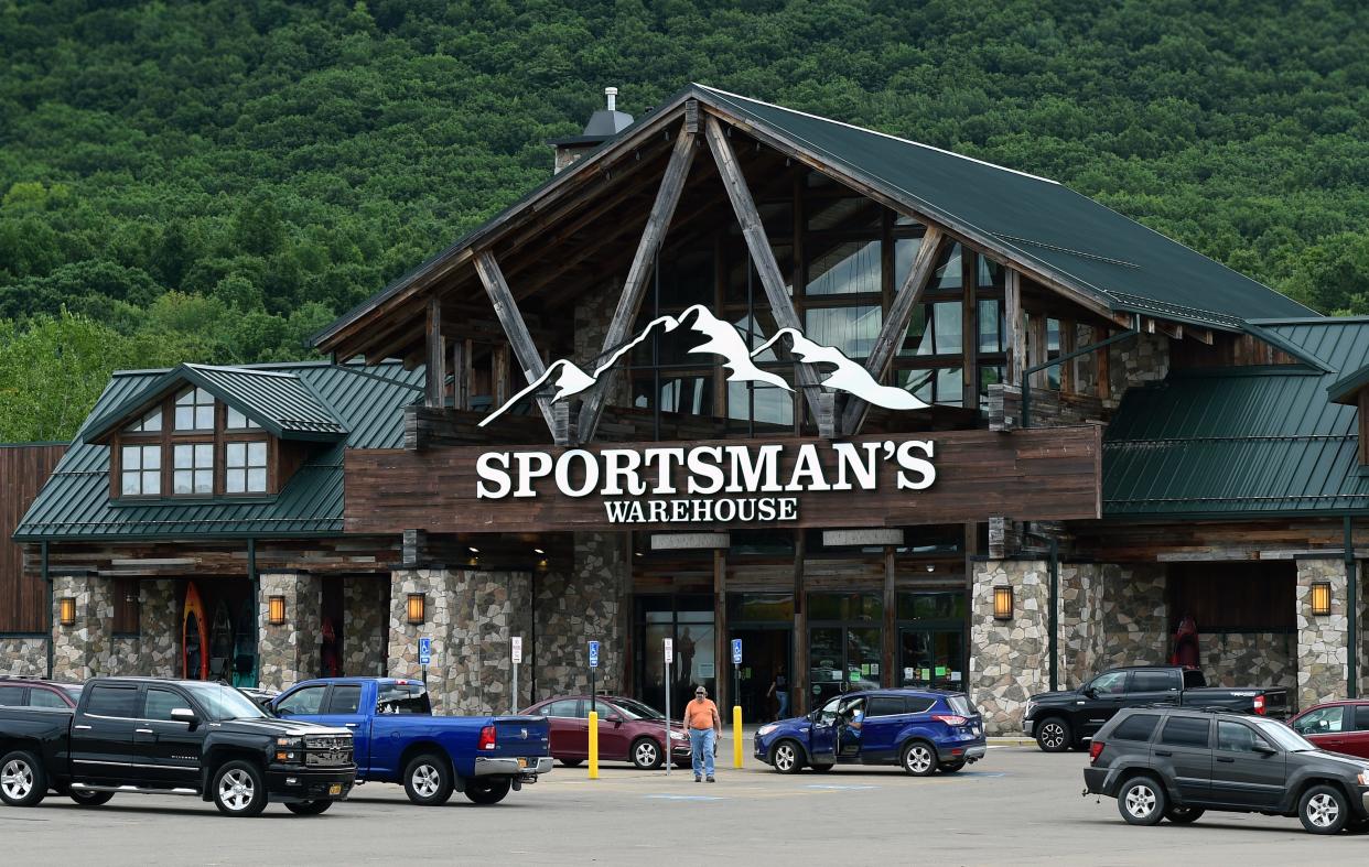 A Sportsman's Warehouse Inc. location in New York state is shown Aug. 31, 2020. A big merger deal with Bass Pro was canceled on Dec. 2, 2021, a federal filing stated.