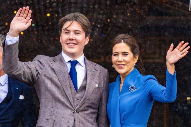 <p>SplashNews</p> Prince Christian and Crown Princess Mary of Denmark on Oct. 15, 2023