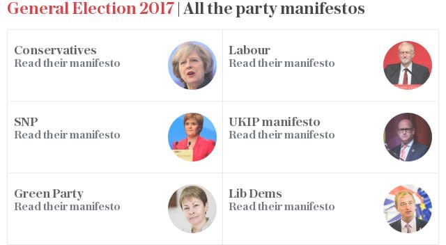 General election 2017: manifestos