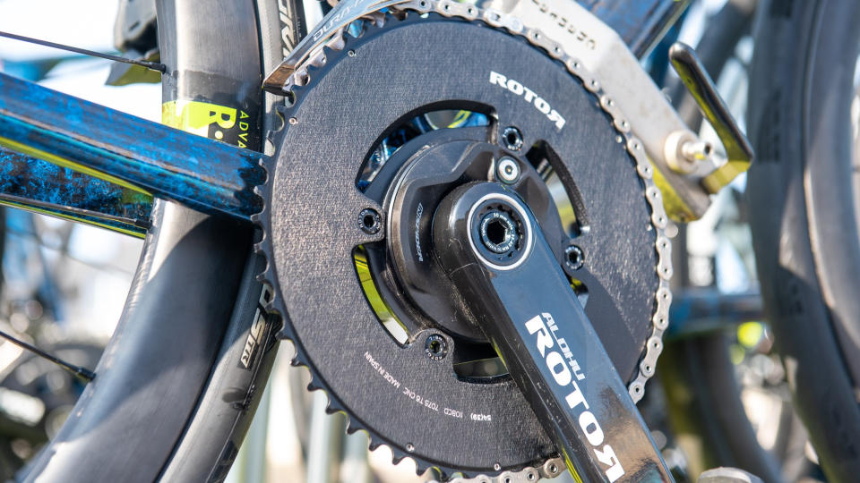 A Rotor Aldhu power meter chainset and aero chainring