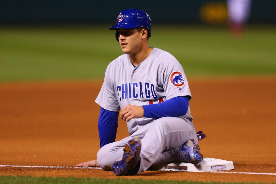 Anthony Rizzo attended Marjory Stoneman Douglas High School and left spring training to go back and support survivors of the school shooting. (Getty Images)