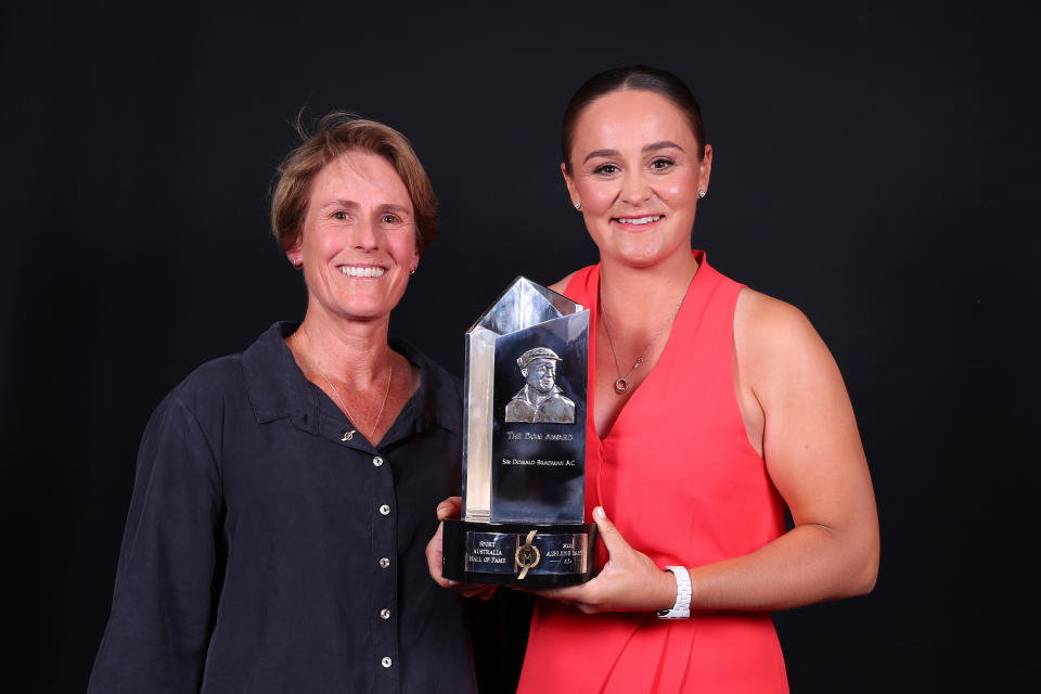 Belinda Clark and Ash Barty.