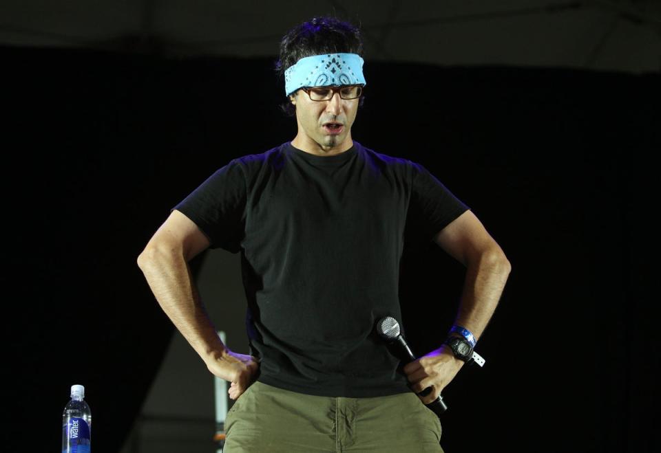 Comedian Arj Barker performs on stage during the 2009 All Points West Music & Arts Festival in 2009 (Getty Images)