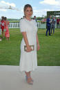 <p>Lady Kitty Spencer attended the Cartier Queen’s Cup Polo final at Guards Polo Club wearing, yes, you guessed it: white Dolce & Gabbana. (Photo: Getty Images) </p>