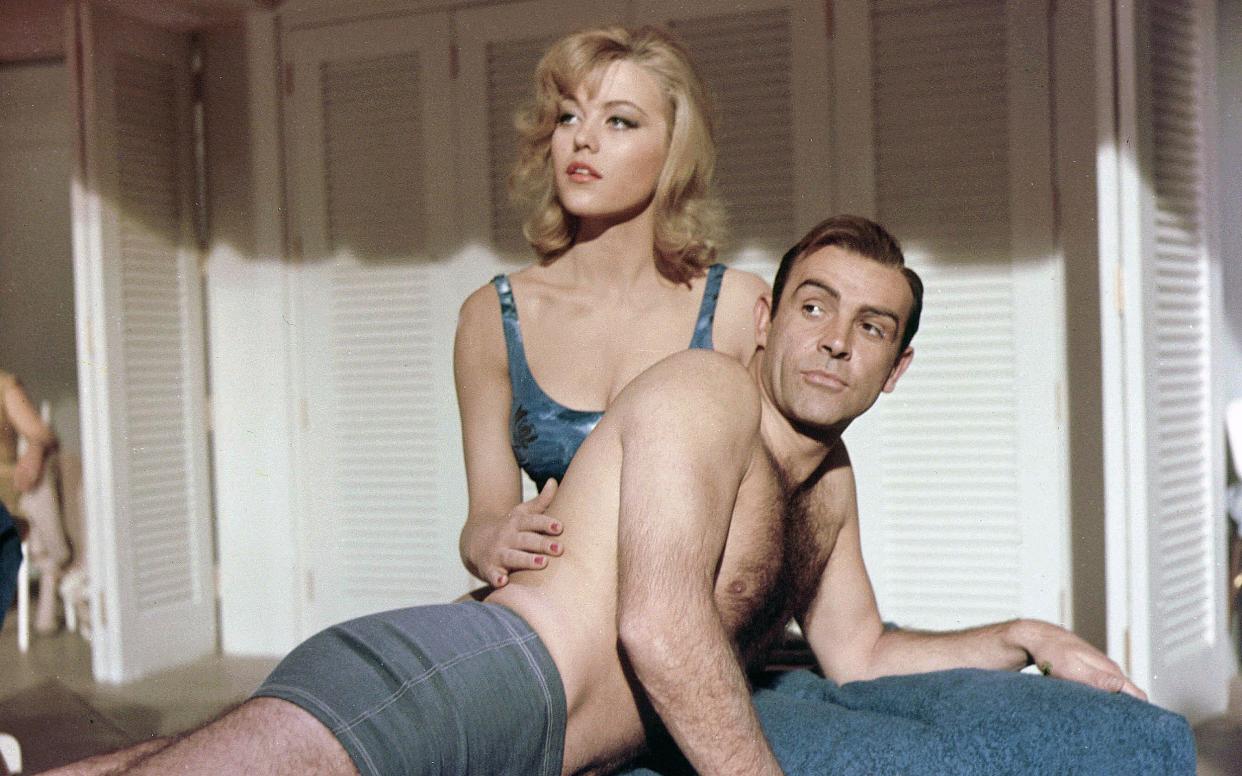 Margaret Nolan gets to grips with Sean Connery in Goldfinger - Danjaq/Eon/Ua/Kobal/Shutterstock 