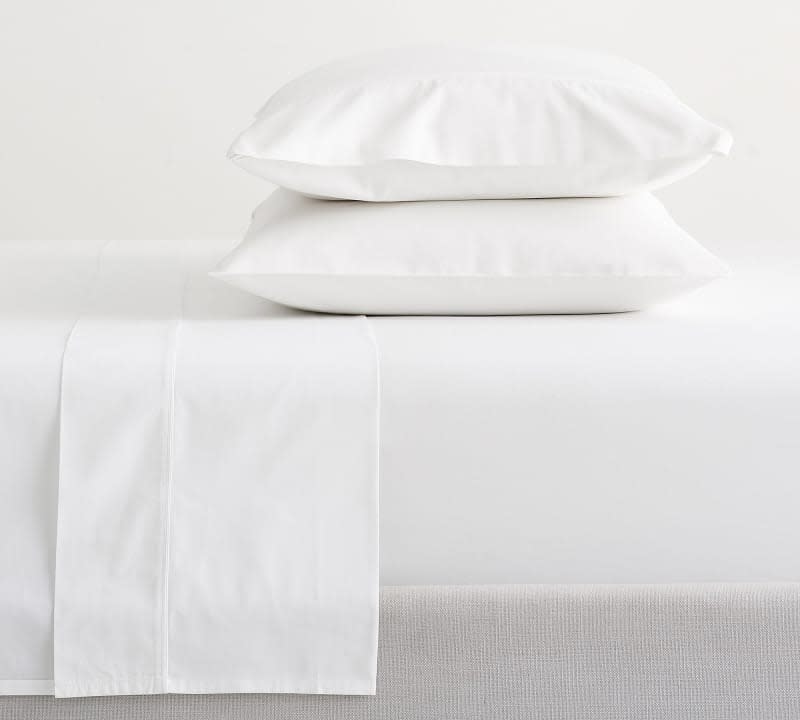 <span> Credit: <a href="https://www.potterybarn.com/products/pb-classic-thread-count-organic-sheet-set/" rel="nofollow noopener" target="_blank" data-ylk="slk:Pottery Barn;elm:context_link;itc:0;sec:content-canvas" class="link ">Pottery Barn</a></span> <span class="copyright">Credit: <a href="https://www.potterybarn.com/products/pb-classic-thread-count-organic-sheet-set/" rel="nofollow noopener" target="_blank" data-ylk="slk:Pottery Barn;elm:context_link;itc:0;sec:content-canvas" class="link ">Pottery Barn</a></span>