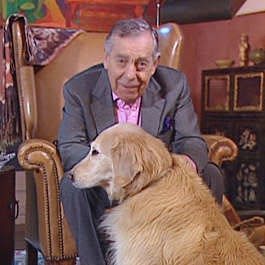 Longtime "60 Minutes" correspondent Morley Safer appeared with his golden retriever, Dora, for a report on the value of dogs to cancer research that aired in January 2005. CBS| Associated Press