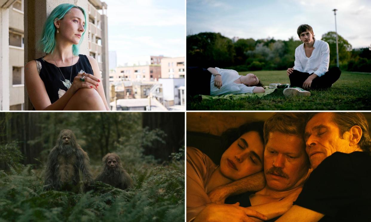 <span>This year’s Sydney film festival lineup includes, clockwise from top left, The Outrun, Explanation for Everything, Kinds of Kindness and Sasquatch Sunset.</span><span>Composite: Searchlight Pictures/Bleecker Street/StudioCanal</span>