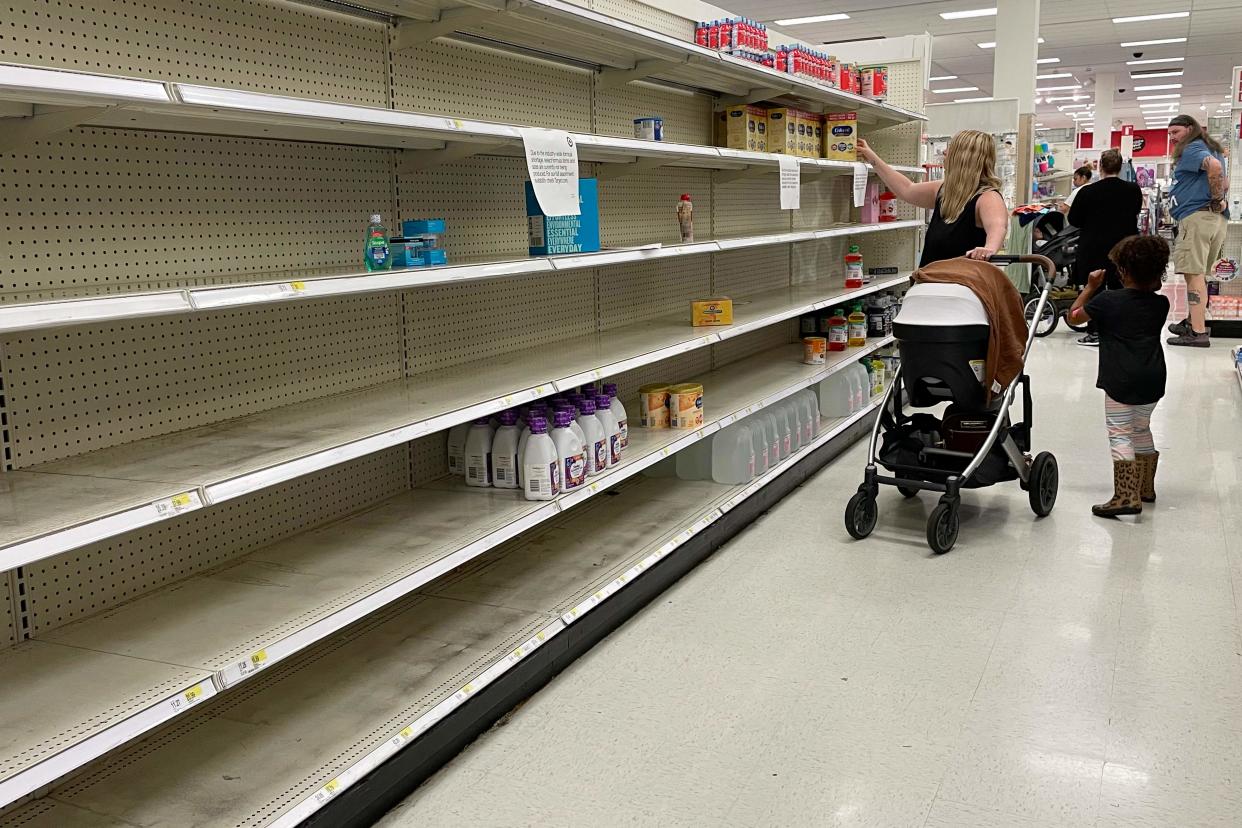 A woman shops for baby formula at Target in Maryland on May 16 amid widespread shortages. (Photo: Jim WATSON/AFP via Getty Images)