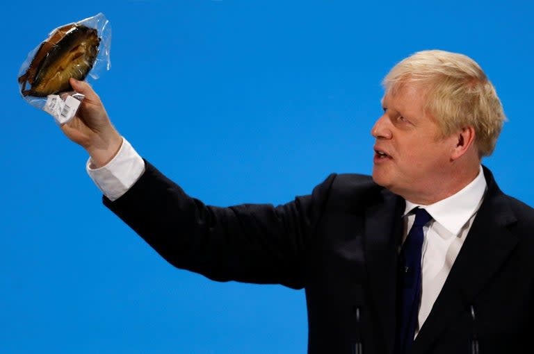 It is highly appropriate, not to say ironic, that this latest of a long and depressing line of Boris Johnson’s amusing European “stories”, demonstrated by holding a kipper up at a hustings to make a point about EU safety rules, turns out be entirely fictional. No matter what the angry man on the Isle of Man may have thought about the packaging he is required to use to transport his smoked herring, the rules are Made in Britain, so to speak. They are all about food safety, and maintaining the integrity of the kipper as the nation’s breakfast fish of choice (as featured in the famous episode of Fawlty Towers entitled “The Kipper and the Corpse”).So, once again, Johnson’s creative approach to the truth leaves him looking as two-faced as the kippers he was waving aloft in the final Tory hustings event. His flair for publicity is as lively as ever.We should remind ourselves that he once told readers of The Daily Telegraph, when he was the newspaper’s Brussels correspondent, that a problem with asbestos meant that the European Union’s grandiose Brussels headquarters building, the Berlaymont, would have to be “blown up”. A quarter of a century on, it is still standing and still, no doubt, hatching plans to imprison greengrocers selling carrots by the pound, to outlaw bent bananas and reclassify snails as fish – though in reality these dastardly schemes took place only in Johnson’s imagination.But even were it true that pettifogging Eurocrats had imposed an intolerable burden upon the venerable smoked fish houses of the Isle of Man (technically not even a member of the EU), we, and the kippermen and kipperwomen of Peel and Port Erin, should reflect upon the economics of the kipper. No different to Welsh lamb, Red Leicester or salmon from Scotland, British and crown dependency kippers have to be exported to the European Union with the greatest of ease, with as little impediment and friction as possible, for optimal taste. The loss of a market of the size and prosperity as the European Union far outweighs any number of silly regulations. Every jurisdiction on earth has its own eccentric little ways, the sort of thing that attracts the attention of journalists and propagandists such as Johnson. They make for a good page five lead, or the germ of some columnal flight of fancy, or a nice bit of bait for web traffic. All fine. They do not though, form the basis of an economic policy. Because it is not fact. The Great Kipper Scandal of 2019 is no more a reality than supposing that everyone on the Isle of Man, like their famous emblem, has got three legs. You can be sure, though, that if Johnson thought that to say it would get him into No 10, he would claim that they did. Then he would double down by adding that Ursula von der Leyen was plotting to make Manx cats wear artificial tails in an effort to harmonise them with fictional varieties from Bavaria, Silesia and Wallachia, as required by the latest EU Directive MO-66Y (2019): Euro-cats invented by Eurocrats.See how easy it is?