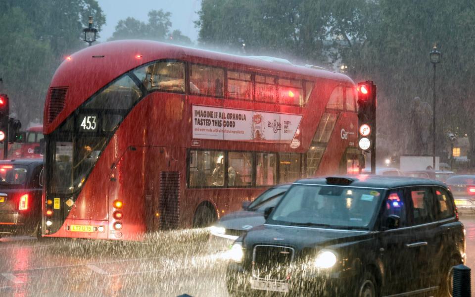 The morning commute was deluged in London